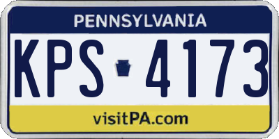 PA license plate KPS4173
