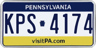 PA license plate KPS4174