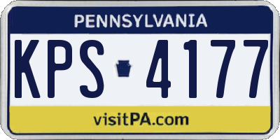 PA license plate KPS4177