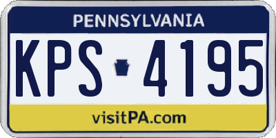 PA license plate KPS4195