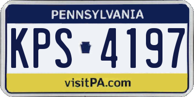 PA license plate KPS4197