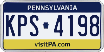 PA license plate KPS4198