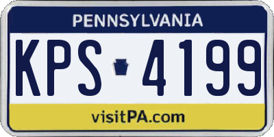 PA license plate KPS4199