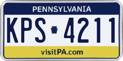 PA license plate KPS4211