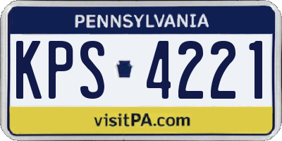 PA license plate KPS4221