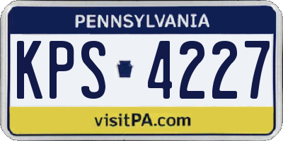 PA license plate KPS4227