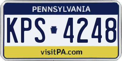 PA license plate KPS4248