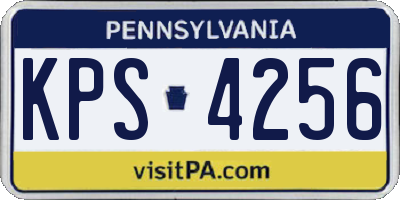 PA license plate KPS4256