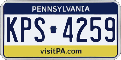 PA license plate KPS4259