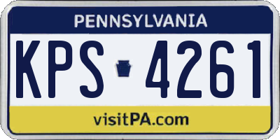 PA license plate KPS4261