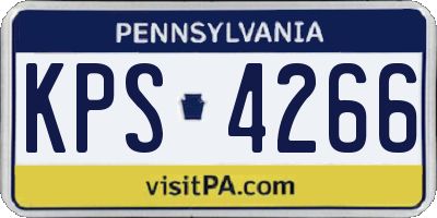 PA license plate KPS4266