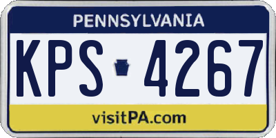 PA license plate KPS4267