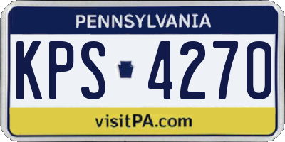 PA license plate KPS4270