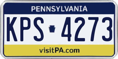 PA license plate KPS4273