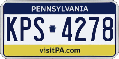 PA license plate KPS4278