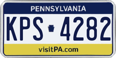 PA license plate KPS4282