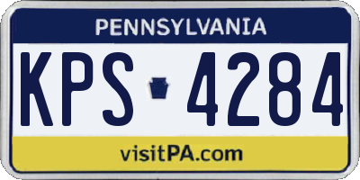 PA license plate KPS4284