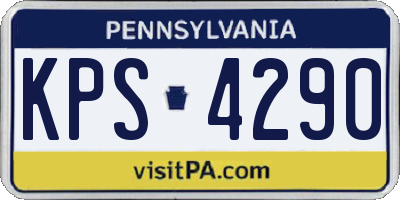 PA license plate KPS4290