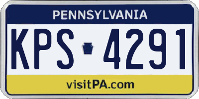 PA license plate KPS4291
