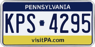 PA license plate KPS4295