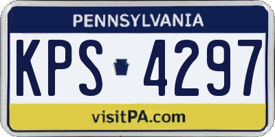 PA license plate KPS4297