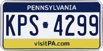PA license plate KPS4299