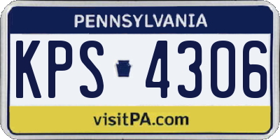 PA license plate KPS4306