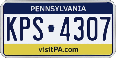 PA license plate KPS4307