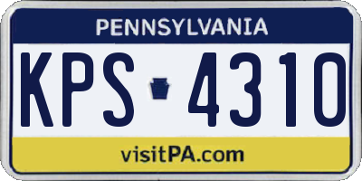PA license plate KPS4310