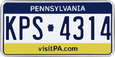 PA license plate KPS4314