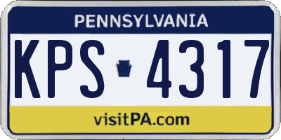 PA license plate KPS4317