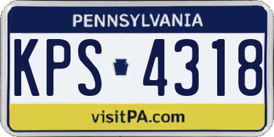 PA license plate KPS4318
