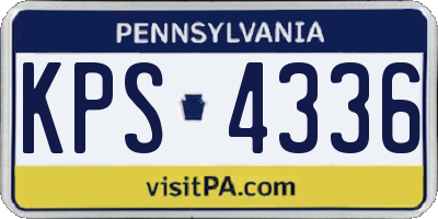 PA license plate KPS4336