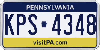 PA license plate KPS4348