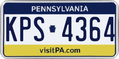 PA license plate KPS4364