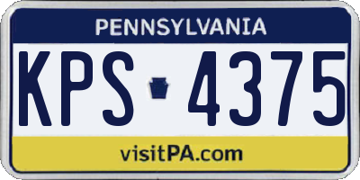 PA license plate KPS4375