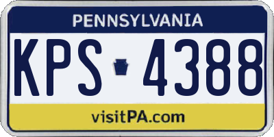PA license plate KPS4388
