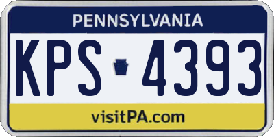 PA license plate KPS4393