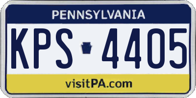 PA license plate KPS4405