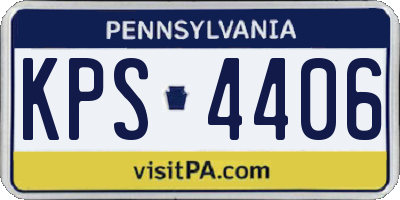 PA license plate KPS4406
