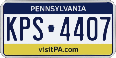 PA license plate KPS4407
