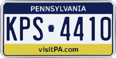 PA license plate KPS4410