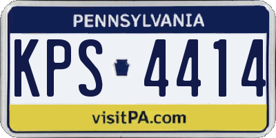 PA license plate KPS4414