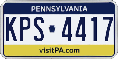 PA license plate KPS4417