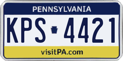 PA license plate KPS4421