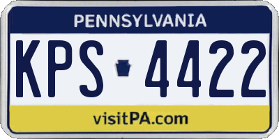 PA license plate KPS4422