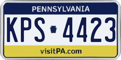 PA license plate KPS4423