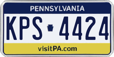 PA license plate KPS4424