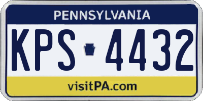 PA license plate KPS4432