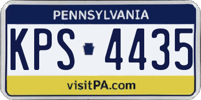 PA license plate KPS4435